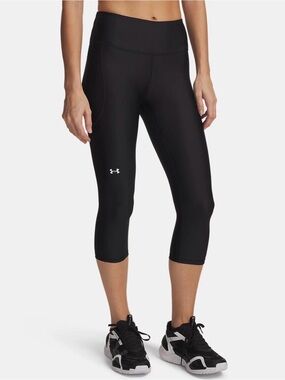 Under Armour Black Performance Capri Leggings with Logo